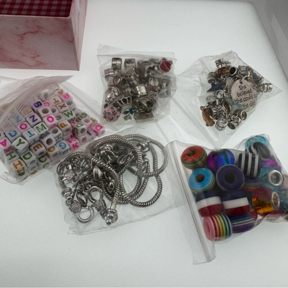 The Best Wishes to You New Charm making Kit. Colorful Bead and Charm Set Makes 5